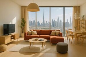 Air conditioner, refrigerator, and washing machine running inside a hot Dubai home showing heavy daily appliance usage